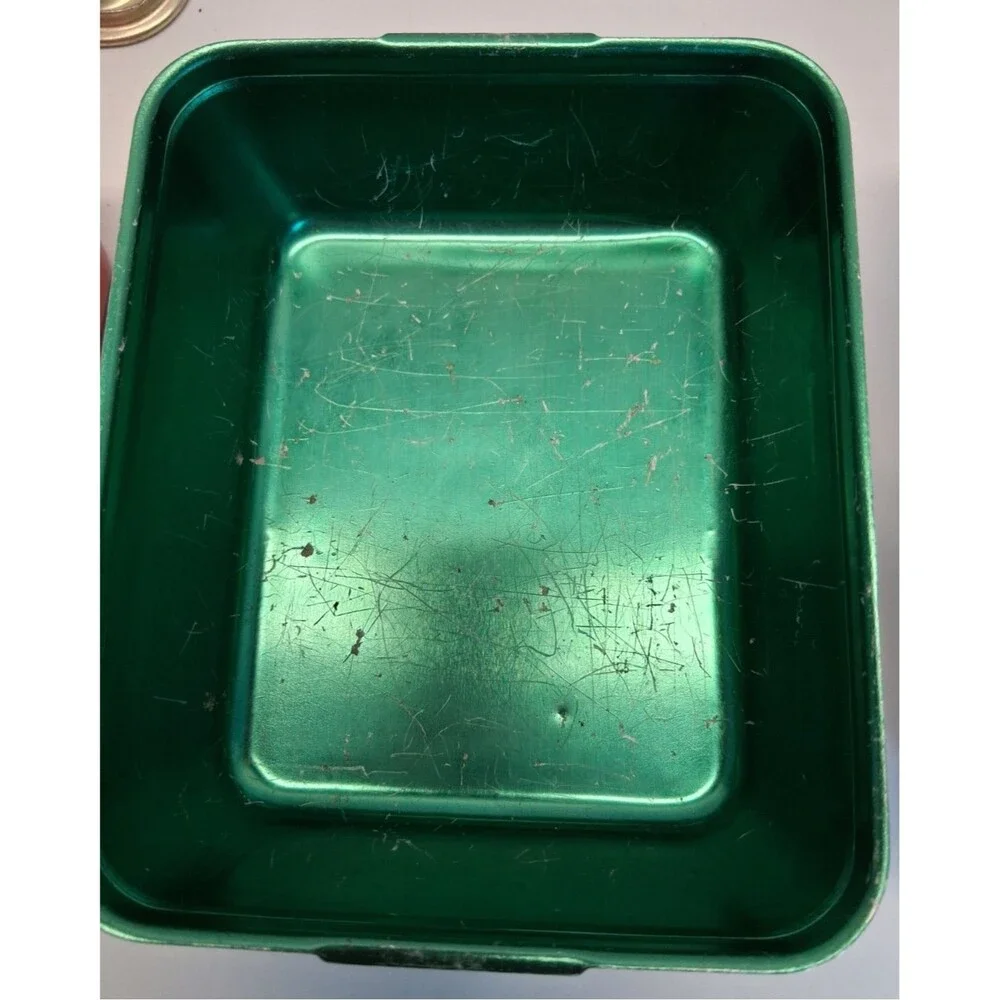 VTG Set of 5 Anodized Aluminum Refrigerator Dishes with Lids MCM 1940s-1950s
